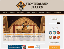 Tablet Screenshot of frontierlandstation.com